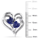 2 1/4 CT TGW Created Blue Sapphire and Diamond Accent Heart Earrings in
Sterling Silver