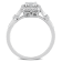 3/8 CT TGW Aquamarine and 1/7 CT TW Diamond Halo Ring in Sterling Silver