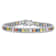 8 1/5 CT TGW Multi-Color Sapphire and 2 1/5 CT TDW Diamond Tennis
Bracelet in 18K White Gold