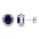5 1/2 CT TGW Created Blue and Created White Sapphire Stud Earrings in
Sterling Silver
