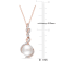 10-10.5MM Freshwater Cultured Pearl and 1/6 CT TW Diamond Pendant in
Rose Plated Sterling Silver