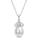 8.5-9MM Freshwater Cultured Pearl and Diamond Accent Drop Pendant with
Chain in Sterling Silver