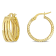 19mm Triple Row Textured Hoop Earrings in 14k Yellow Gold