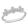 0.06 CT TW Diamond Floral Band in Sterling Silver