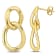 Open Oval Double Link Earrings in 10k Yellow Gold