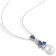 8.5-10MM Freshwater Cultured Pearl and Multigem Drop Earrings and
Pendant Set in Sterling Silver