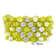 Shambhala Cuff Bracelet on Yellow Cotton Cord with Yellow Agate and
White Cubic Zirconia Beads