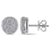 3/4 CT  Diamond Stud Earrings in 14k White Gold