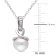 8-8.5MM Freshwater Cultured Pearl and Diamond Pendant with Chain in
Sterling Silver
