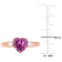 2 1/3 CT TGW Created Pink and White Sapphire Ring in Rose Plated
Sterling Silver