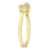 3/4 CT TGW Prasiolite and Diamond Accent Heart Wrap Ring in Yellow
Plated Sterling Silver