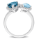 2 1/5 CT TGW London Blue Topaz, Sky Blue Topaz with 1/5 CT TW Diamond
Ring in 14K White Gold