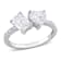 2 1/8 CT TGW Created Moissanite 2-Stone Ring in Sterling Silver