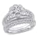 1/6 CT TW Diamond Vintage Bridal Set in Sterling Silver