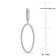 1/10 CT TW Diamond Oval Drop Earrings in Sterling Silver