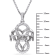 Diamond Infinity Heart "Mom" Pendant with Chain in Sterling Silver