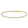 3.5-5MM Freshwater Cultured Pearl Station Bead Bracelet in Yellow Plated
Sterling Silver
