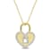 1/5ctw Diamond Heart Lock Pendant with Chain in 18K Yellow Gold Over
Sterling Silver