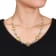 9-10 MM Freshwater Cultured Pearl Link Chain Necklace in 18K Yellow Gold
Over Sterling Silver