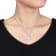 3 1/2 CT TGW Created White Sapphire Heart Pendant with Triple-Strand
Chain in Sterling Silver