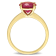 2 3/8 CT TGW Created Ruby Solitaire Ring in 10K Yellow Gold