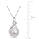 11-12MM Freshwater Cultured Pearl & 1/6 CT TGW Created Sapphire
& Diamond Pendant in Sterling Silver