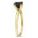 1 ct Black Diamond Solitaire Engagement Ring in 10K Yellow Gold