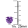 3-1/3ctw Amethyst Stud Earrings in Sterling Silver