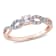 1/4 CT TGW Created White Sapphire and 1/10 CT TW Diamond Infinity Ring
Rose Plated Sterling Silver