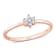 Diamond Accent Floral Promise Ring in 18K Rose Gold Over Sterling Silver