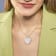 4 1/2 CT TGW Created White Sapphire Heart Pendant with Chain in Yellow
Plated Sterling Silver