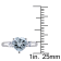 1 4/5 CT TGW Aquamarine and Created White Sapphire Heart Ring in
Sterling Silver