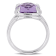 7 4/5 CT TGW Amethyst and Topaz Split Shank Cocktail Ring in Sterling Silver