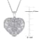 Diamond Accent Embossed Vintage Filigree Heart Locket Pendant with Chain
in Sterling Silver