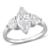 2 1/2 CT DEW Created Moissanite Three-Stone Engagement Ring in Sterling Silver