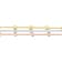 Multi-Strand Bracelet in 3-Tone 18k Gold Over Sterling Silver