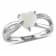 7/8 CT TGW Opal and Diamond Accent Heart Ring in Sterling Silver