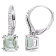 2 1/3 CT TGW Green Quartz and 1/10 CT TDW Diamond Earrings in Sterling Silver