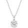 1 4/5 CT DEW Created Moissanite Solitaire Pendant with Heart Detail and
Chain in Sterling Silver