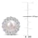 9.5-10MM Cultured Pearl and 1/3 CT TGW Created White Sapphire Halo Stud
Earrings in Sterling Silver