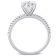 2 CT DEW Created Moissanite and 1/10 CT TW Diamond Engagement Ring in
14K White Gold