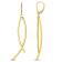 Open Crossover Design Hanging Earrings on Leverback in 10k Yellow Gold
