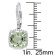 5 3/4 CT TGW Green Quartz and 1/5 CT TDW Diamond Halo Earrings in
Sterling Silver