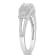1/5 CT TW Princess and Round Diamond Split Shank Ring in Sterling Silver