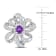 1 5/8 CT TGW African Amethyst and White Topaz Floral Earrings in
Sterling Silver