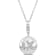 1/10 CT TW Diamond Emoticon Pendant with Chain in Sterling Silver