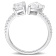 2 1/8 CT TGW Created Moissanite 2-Stone Ring in Sterling Silver