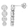 2 3/4 CT TGW Cubic Zirconia Graduated Earrings in Sterling Silver
