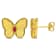 1/4 CT TGW Created Ruby Butterfly Stud Earrings in Yellow Plated
Sterling Silver