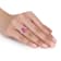 4 1/2 CT TGW Pink Topaz, White Topaz and Diamond Accent 3-Stone Ring in
Sterling Silver